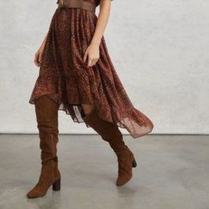 Anthropologie Cassandra Over The Knee Suede Boots